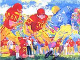 Leroy Neiman Canvas Paintings - Cross Town Rivalry 1967